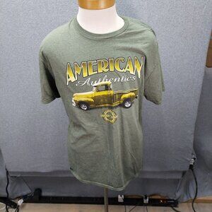 Men's Truck T-shirt American truck T-shirts Genuine Street Gildan Size XL Green